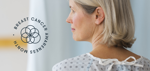 Woman getting a mammogram