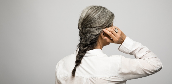 woman with gray hair