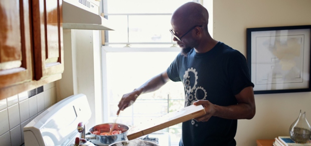 man cooking in the kitchen