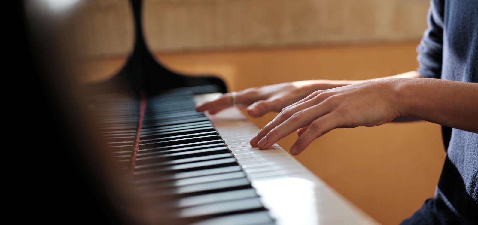 Woman playing the piano. 