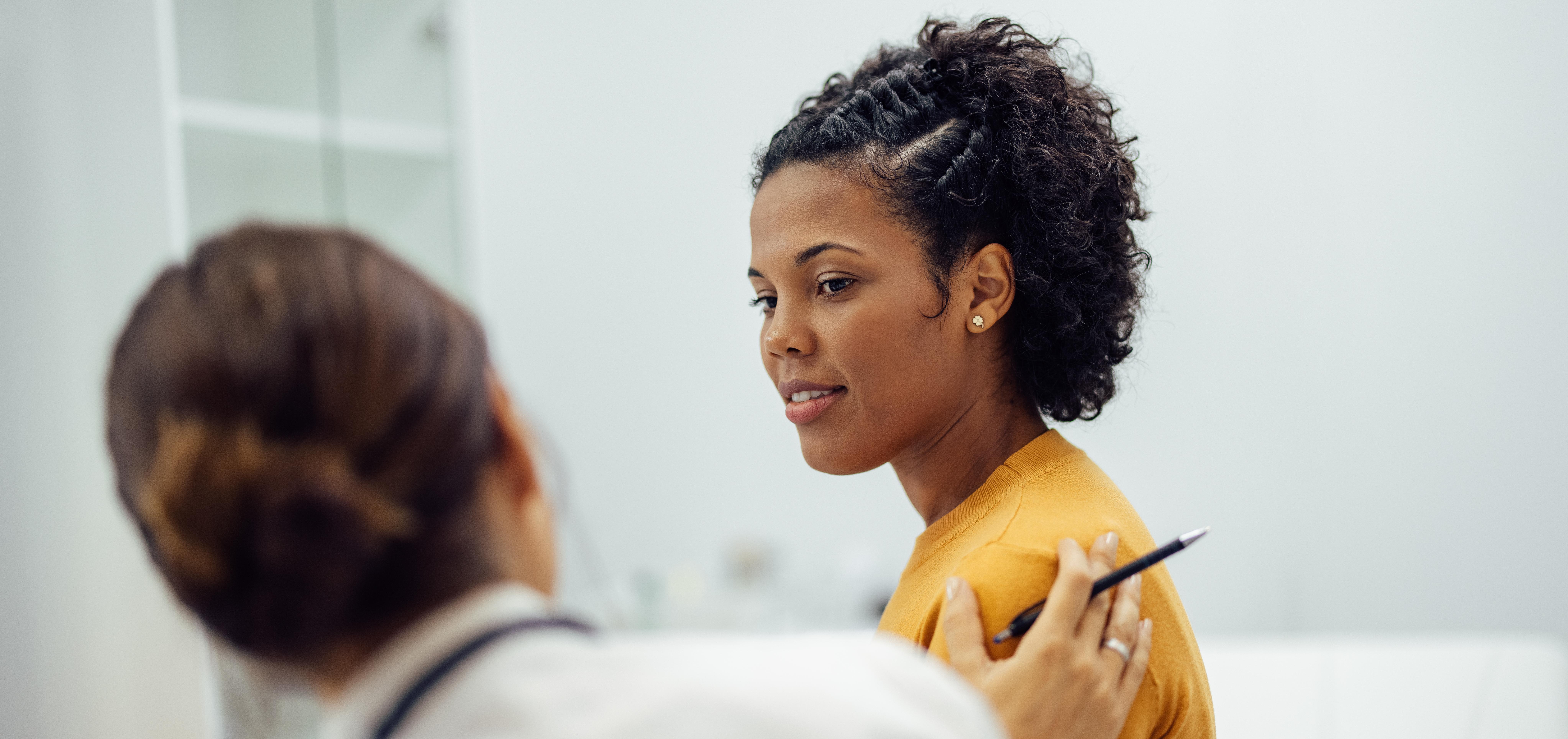 woman seeing her doctor for a checkup