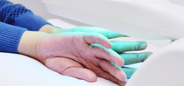 phototherapy machine at dermatologist's office