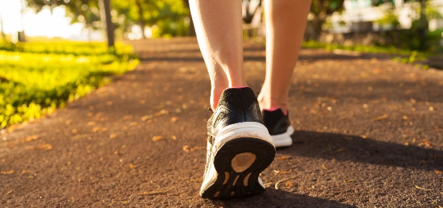 someone walking on a trail